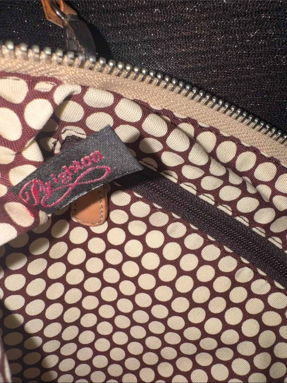 Brighton Sailboat Appliqué Crossbody in Beige and Tan
